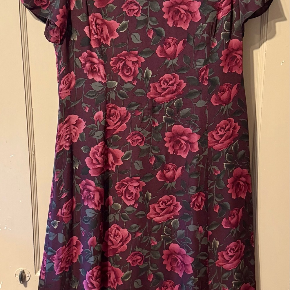 Vintage Midi rose shift dress